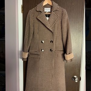 NWT never worn! Petite Studio NYC Britta Wool Coat Plaid XS